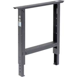 Global Industrial Adjustable Height Steel C-Channel Leg For Workbench, 36"D, Black, Each