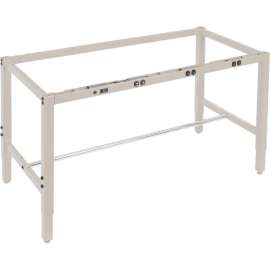 Global Industrial Workbench Frame W/ Adjustable Leg & Power Apron, 93-5/8"W x 27-9/16"D, Tan