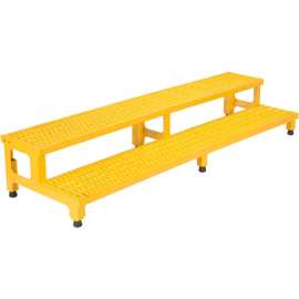 ASP-72 Adjustable Height Step Stand, Carbon Steel 72"W x 24"L