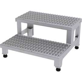 ASP-24-SS Adjustable Height Step Stand, Stainless Steel 24"W x 24"L