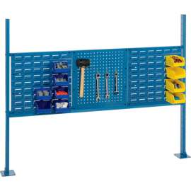 Global Industrial 18" Pegboard & 18" Louver Panel Kit, 54"W, Blue