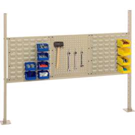 Global Industrial 18" Pegboard & 18" Louver Panel Kit, 54"W, Tan
