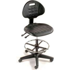 Interion 5-Way Adjustable Ergonomic Stool, Black