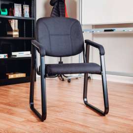 Interion Guest Chair - Fabric - Black