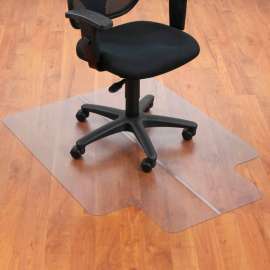 Interion Office Chair Mat for Hard Floor - 36"W x 48"L with 20" x 10" Lip - Straight Edge