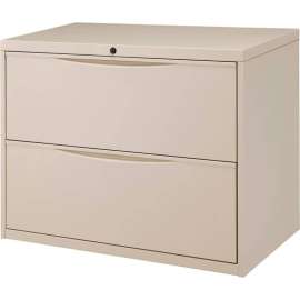 Interion 36" Premium Lateral File Cabinet 2 Drawer Putty