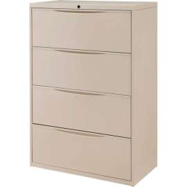 Interion 36" Premium Lateral File Cabinet 4 Drawer Putty