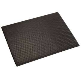 Apache Mills Diamond Deluxe Soft Foot Mat 1/2" Thick 3' x 4' Black