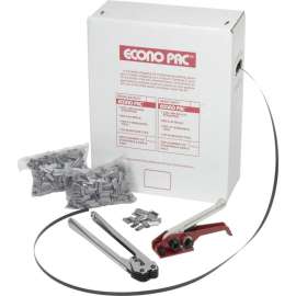 Pac Strapping Poly Kit w/ Tensioner/Sealer & Seals, 7200'L x 1/2" Strap Width Coil, Black