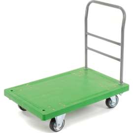 Global Industrial Plastic Deck Flatbed Platform Truck 36" x 24", 1000 Lb. Capacity
