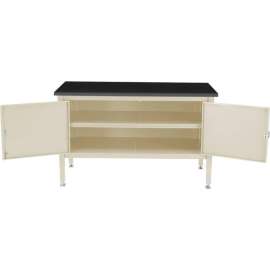 Global Industrial Security Cabinet Bench w/ Phenolic Resin Safety Edge Top, 60"W x 36"D, Tan