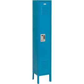Global Industrial Infinity 1-Tier 1 Door Locker, 12"Wx15"Dx60"H, Blue, Assembled