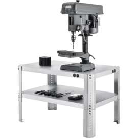 Global Industrial Adjustable Height Machine Stand, 430 Stainless Steel, 36"W x 24"D x 18-24"H