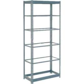 Heavy Duty Shelving 36"W x 12"D x 84"H With 6 Shelves - No Deck - Gray