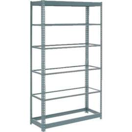 Heavy Duty Shelving 48"W x 24"D x 84"H With 6 Shelves - No Deck - Gray