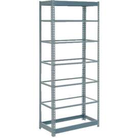 Heavy Duty Shelving 36"W x 24"D x 84"H With 7 Shelves - No Deck - Gray