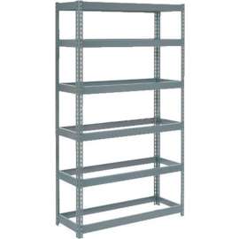 Extra Heavy Duty Shelving 48"W x 18"D x 72"H With 6 Shelves, No Deck, Gray