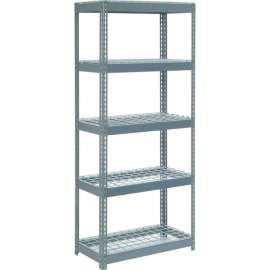 Extra Heavy Duty Shelving 36"W x 12"D x 84"H With 6 Shelves, Wire Deck, Gry