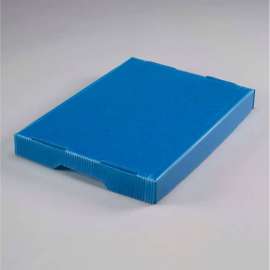 Global Industrial Corrugated Plastic Postal Mail Tote Lid Blue