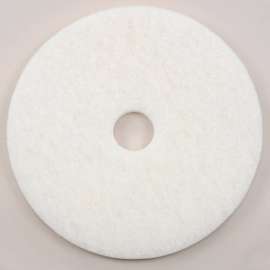 Global Industrial 22" Polishing Pad, White, 5 Per Case
