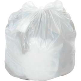 Global Industrial Medium Duty White Trash Bags - 20 to 30 Gal, 0.7 Mil, 200 Bags/Case