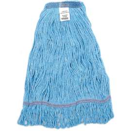 Global Industrial Large Blue Looped Mop Head, Narrow Band