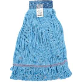 Global Industrial Large Blue Looped Mop Head, Wide Band