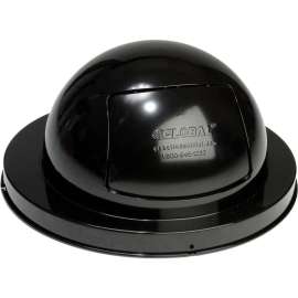 Global Industrial Steel Dome Lid For 36 Gallon Trash Can, Black