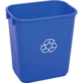 Global Industrial Deskside Recycling Wastebasket, 13-5/8 Quart, Blue