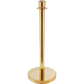 Global Industrial Best Value Portable Gold Finished 34" H Post With Base