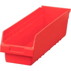 Akro-Mils ShelfMax Plastic Nesting Storage Shelf Bin 30094 - 6-5/8"W x 23-5/8"D x 6"H Red