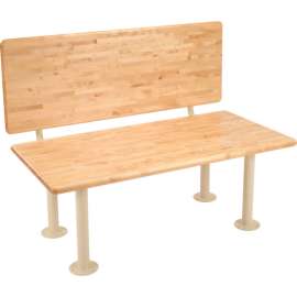 Global Industrial ADA Locker Room Bench, Hardwood, 48"W x 24"D x 17-1/4"H