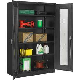 Storage Cabinet With Expanded Metal Door Unassembled 48"W x 24"D x 78"H BLK