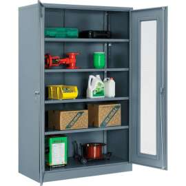 Storage Cabinet With Expanded Metal Door Assembled 48x24x78 Gray