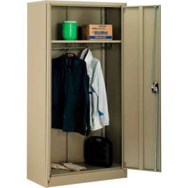 Wardrobe Cabinet Assembled 36x18x72 Tan