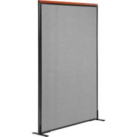 Interion Deluxe Freestanding Office Partition Panel, 36-1/4"W x 61-1/2"H, Gray