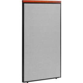 Interion Deluxe Office Partition Panel, 36-1/4"W x 61-1/2"H, Gray