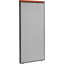 Interion Deluxe Office Partition Panel, 36-1/4"W x 73-1/2"H, Gray