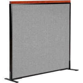 Interion Deluxe Freestanding Office Partition Panel, 48-1/4"W x 43-1/2"H, Gray