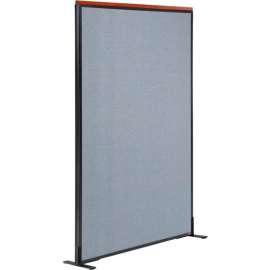 Interion Deluxe Freestanding Office Partition Panel, 48-1/4"W x 61-1/2"H, Blue