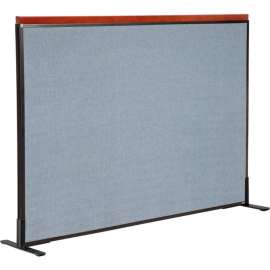 Interion Deluxe Freestanding Office Partition Panel, 60-1/4"W x 43-1/2"H, Blue