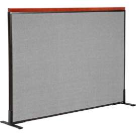 Interion Deluxe Freestanding Office Partition Panel, 60-1/4"W x 43-1/2"H, Gray