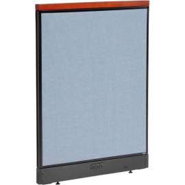 Interion Deluxe Electric Office Partition Panel, 36-1/4"W x 47-1/2"H, Blue