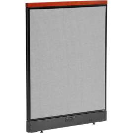 Interion Deluxe Electric Office Partition Panel, 36-1/4"W x 47-1/2"H, Gray