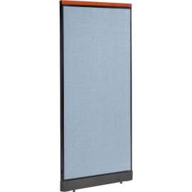 Interion Deluxe Office Partition Panel with Pass Thru Cable, 36-1/4"W x 77-1/2"H, Blue