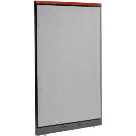 Interion Deluxe Non-Electric Office Partition Panel with Raceway, 48-1/4"W x 101-1/2"H, Gray