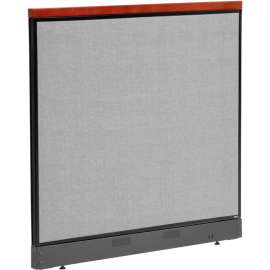 Interion Deluxe Office Partition Panel with Pass Thru Cable, 48-1/4"W x 47-1/2"H, Gray