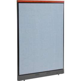 Interion Deluxe Office Partition Panel with Pass Thru Cable, 48-1/4"W x 65-1/2"H, Blue