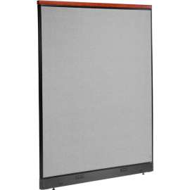 Interion Deluxe Electric Office Partition Panel, 60-1/4"W x 77-1/2"H, Gray
