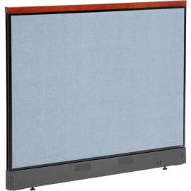 Interion Deluxe Office Partition Panel with Pass Thru Cable, 60-1/4"W x 47-1/2"H, Blue